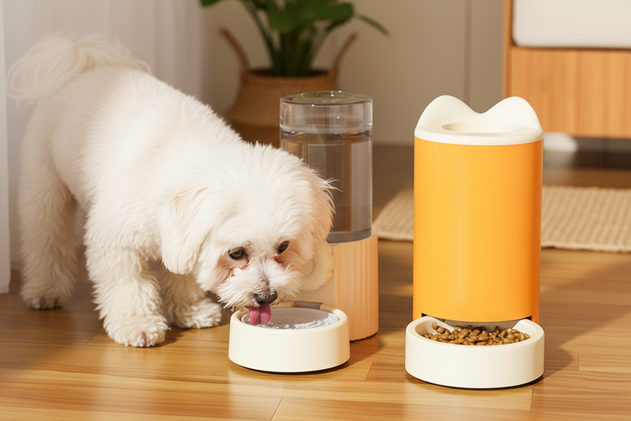 Automatic Pet Feeder and Water Bowl Set