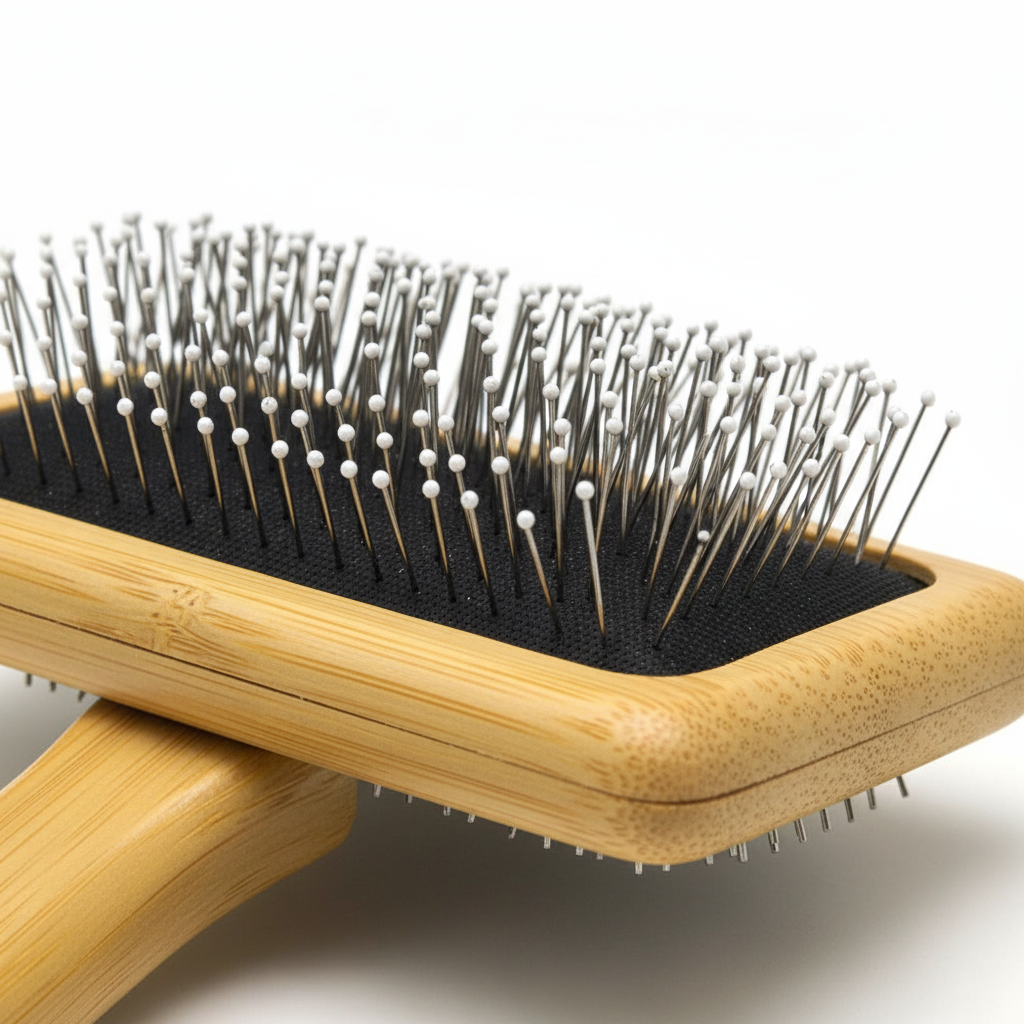 Side angle showing pin density and cushion