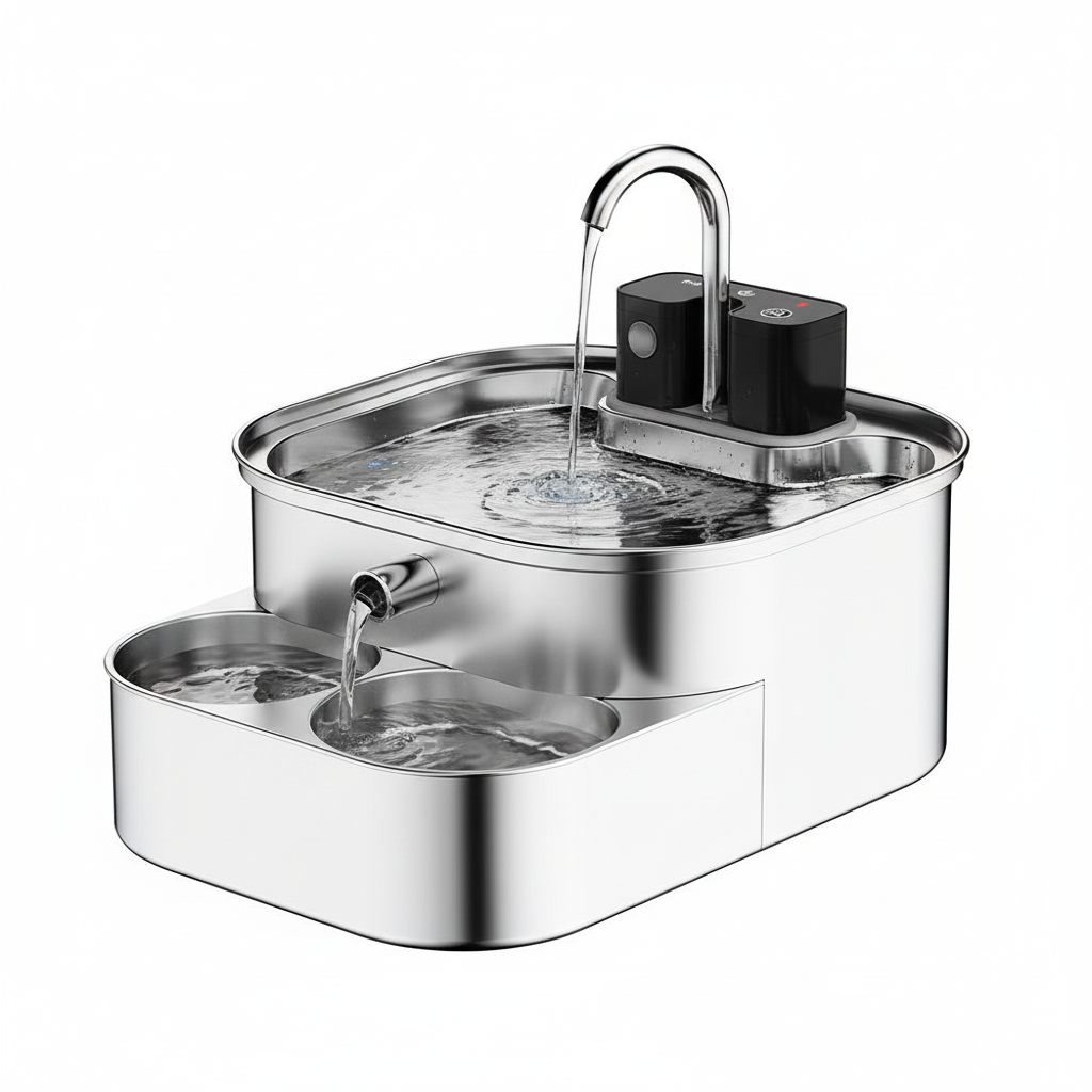 Side view of water fountain